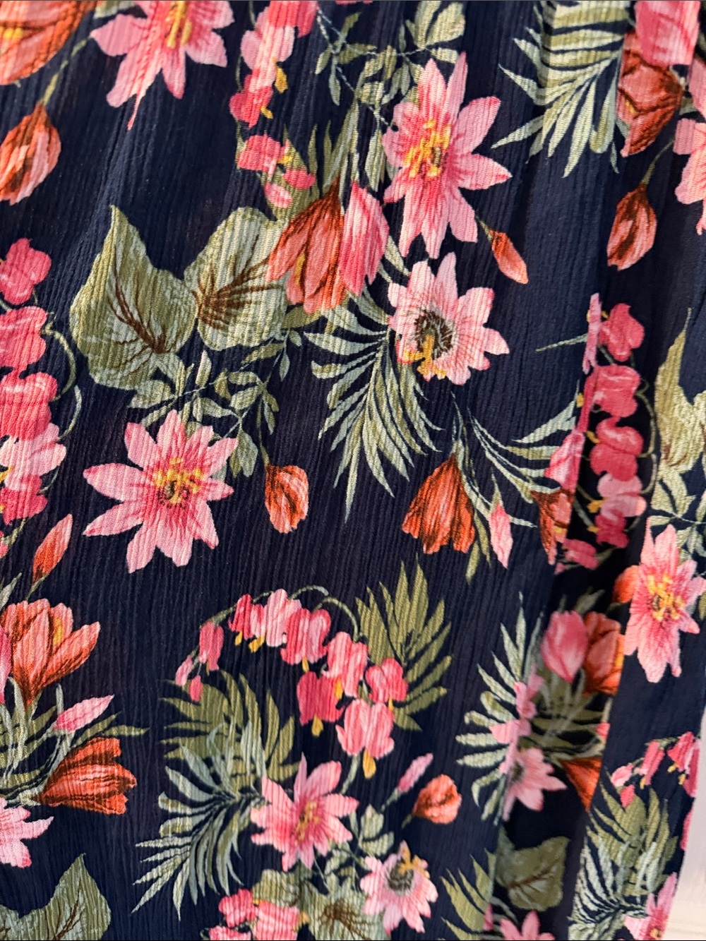 Floral Navy Maxi Dress with Pink & Green Print - Picture 2 of 9